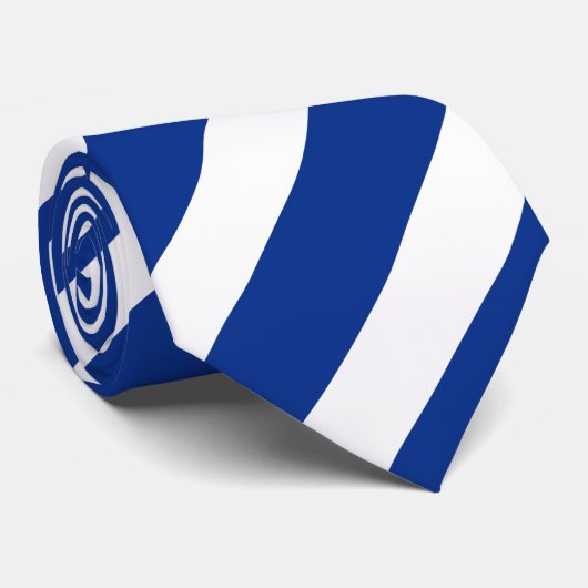 Blaues Streifen-Muster Krawatte (Gerollt)