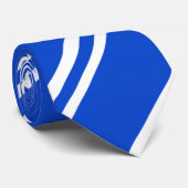 Blaues Streifen-Muster Krawatte (Gerollt)