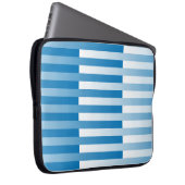 Blaues Streifen-Muster Laptopschutzhülle (Vorne Rechts)