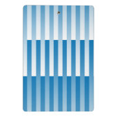 Blaues Streifen-Muster Mini Klemmbrett (Rückseite)