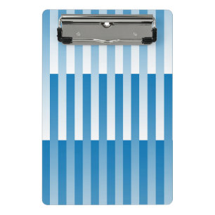Blaues Streifen-Muster Mini Klemmbrett