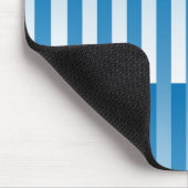 Blaues Streifen-Muster Mousepad (Ecke)