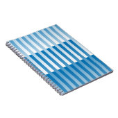 Blaues Streifen-Muster Notizblock (Rechte Seite)