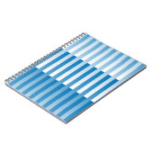 Blaues Streifen-Muster Notizblock (Linke Seite)