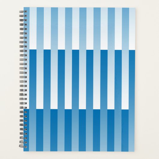 Blaues Streifen-Muster Planer (Vorderseite)