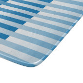 Blaues Streifen-Muster Schneidebrett (Ecke)