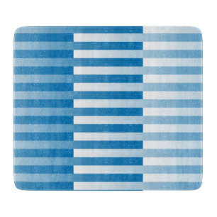 Blaues Streifen-Muster Schneidebrett