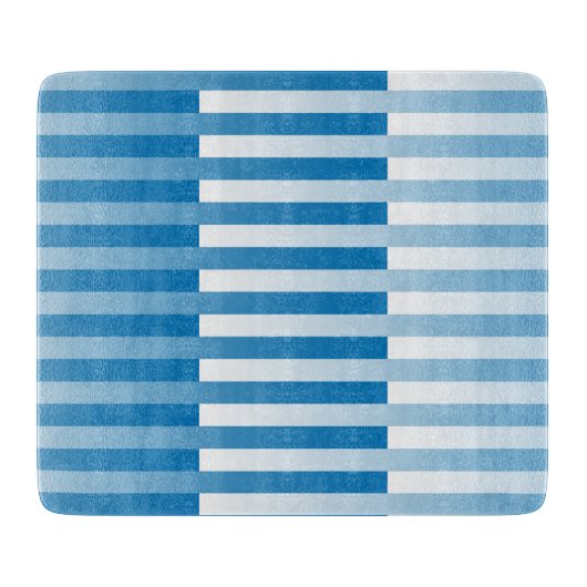 Blaues Streifen-Muster Schneidebrett (Vorderseite)
