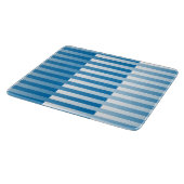 Blaues Streifen-Muster Schneidebrett (Ecke)