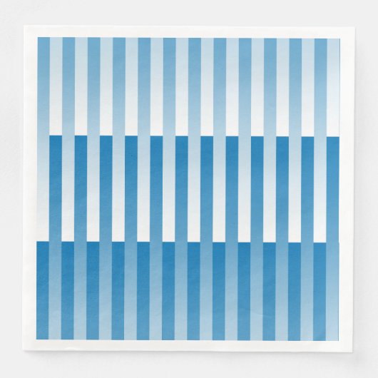 Blaues Streifen-Muster Serviette (Vorderseite)