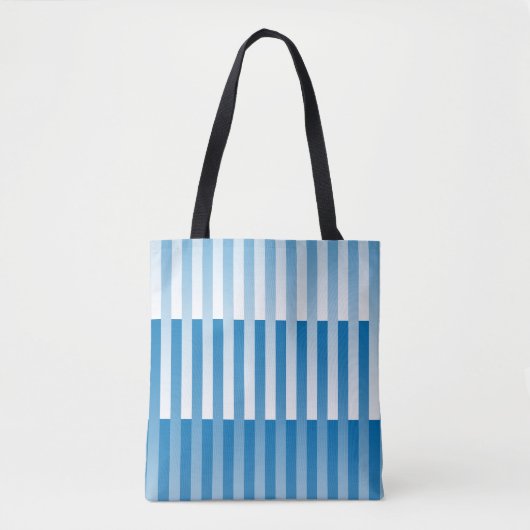 Blaues Streifen-Muster Tasche (Vorderseite)