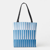 Blaues Streifen-Muster Tasche (Rückseite)