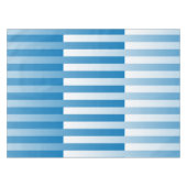 Blaues Streifen-Muster Tischdecke (Vorderseite (Horizontal))