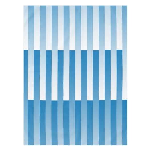 Blaues Streifen-Muster Tischdecke (Vorderseite)