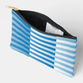 Blaues Streifen-Muster Zubehörtasche (Offen)