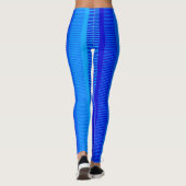 Blaues Streifenmuster Leggings (Rückseite)