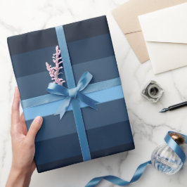 Blaues Streifenpapier Geschenkpapier