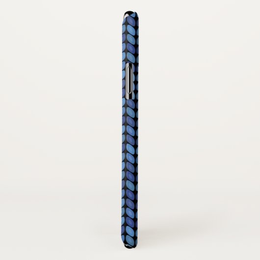 Blaues Strick-Muster Case-Mate iPhone Hülle (Hinten/Rechts)