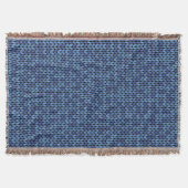 Blaues Strick-Muster Decke (Vorderseite)