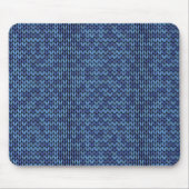 Blaues Strick-Muster Mousepad (Vorne)