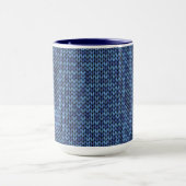 Blaues Strick-Muster Tasse (Zentrum)