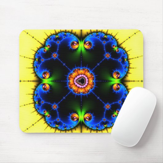 Blaues Strudel-Fraktal Mousepad (Mit Mouse)