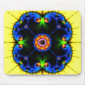 Blaues Strudel-Fraktal Mousepad (Vorne)