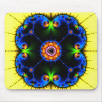 Blaues Strudel-Fraktal Mousepad