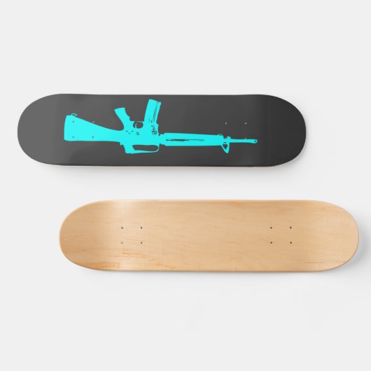 Blaues Sturmgewehr-Skateboard Skateboard (Horizontal)