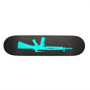 Blaues Sturmgewehr-Skateboard Skateboard