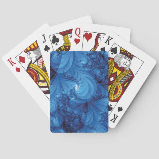 Blaues stürmisches SeeFraktal Spielkarten (Rückseite)
