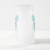 Blaues Sumatran Nashorn Mattglas Bierglas (Mittel)