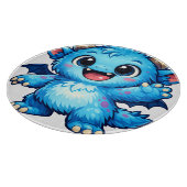 Blaues süßes Monster Schneidebrett (Ecke)
