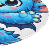 Blaues süßes Monster Schneidebrett (Ecke)