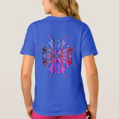 Blaues süßes Roboter-Kichern-Spaß-T-Shirt T-Shirt (Rückseite)