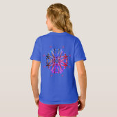 Blaues süßes Roboter-Kichern-Spaß-T-Shirt T-Shirt (Schwarz voll)