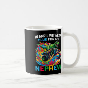 Blaues T-Rex-Monster-Truck-Onkel-Autismus-Bewussts Kaffeetasse