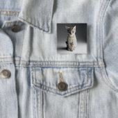 Blaues Tabby-Kätzchen Button (Beispiel)