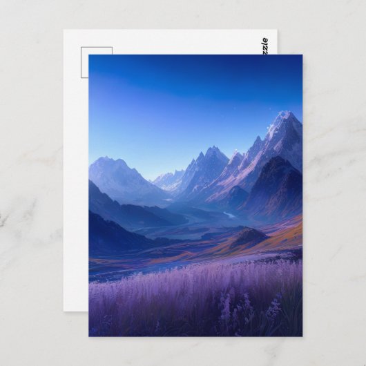 Blaues Tal der Wonders Postkarte (Vorne/Hinten)