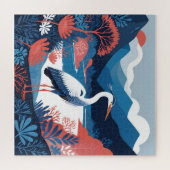 blaues Tal Reiher Puzzle (Horizontal)