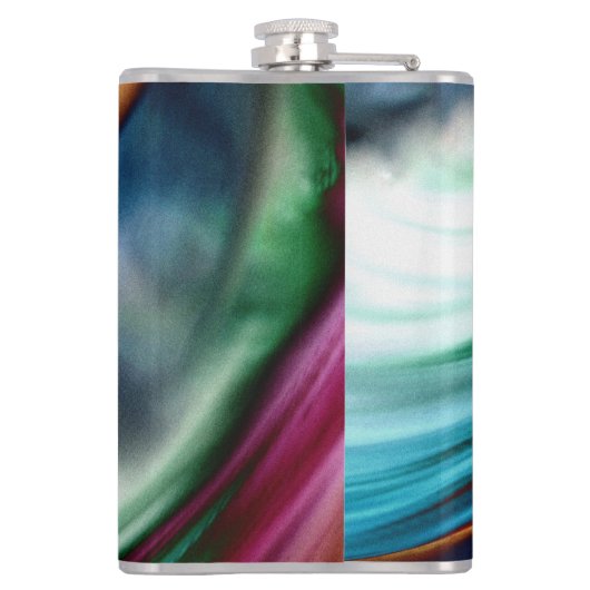 Blaues Tal Whirlwind Regenbogen Flachmann (Rückseite)