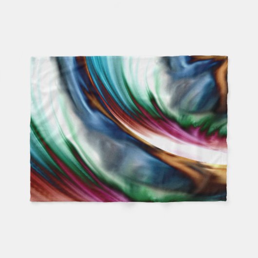 Blaues Tal Whirlwind Regenbogen Fleecedecke (Vorderseite (Horizontal))
