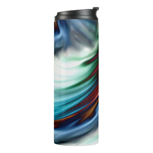 Blaues Tal Whirlwind Regenbogen Thermosbecher (Nach links gedreht)