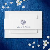 Blaues Talavera-Herz Einladungsbanderole