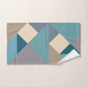 Blaues Tangram Muster Badhandtuch Set (Handtuch)