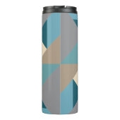 Blaues Tangram Muster Thermosbecher (Rückseite)