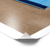 Blaues Taos-Fenster Fotodruck (Ecke)