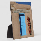 Blaues Taos-Fenster Fotoplatte (Seite)