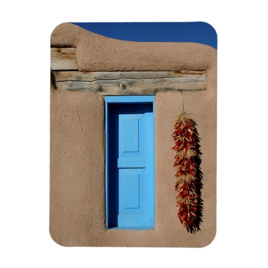 Blaues Taos-Fenster Magnet (Vertikal)