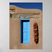 Blaues Taos-Fenster Poster (Vorne)